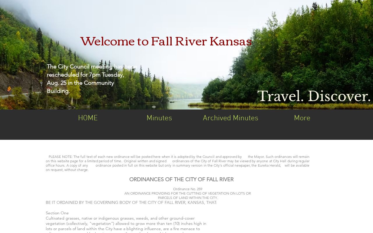 Official Fall River ordinances and resolutions page for the Fall River court docket